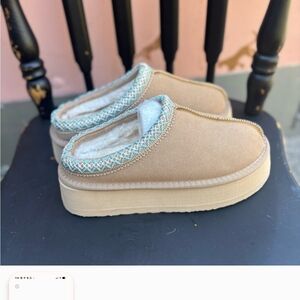 Cozy Tan Platform Shoes
